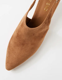 Ciano Suede Heel Nutmeg