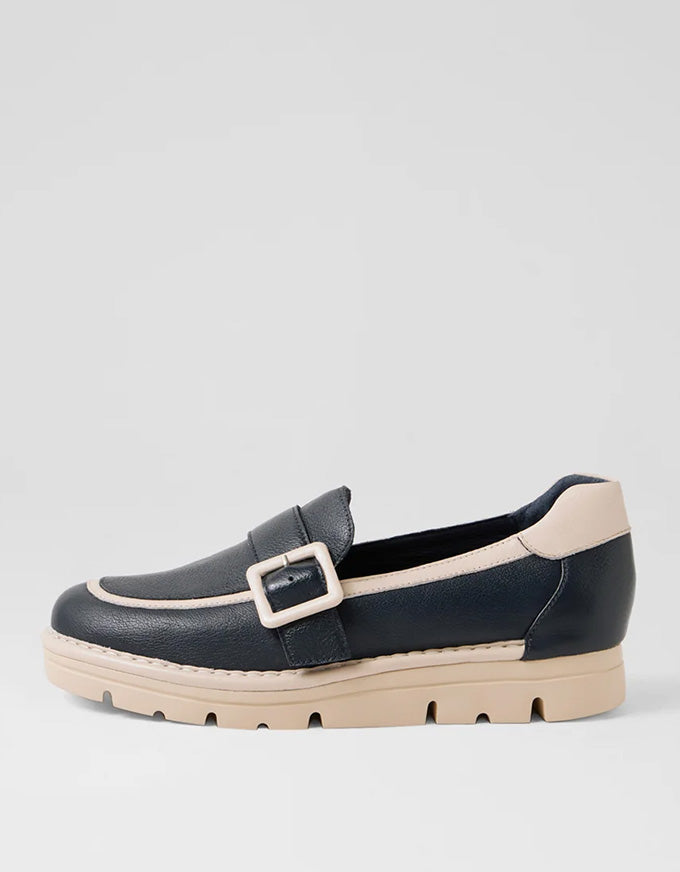 Ellish Leather Loafer Navy/Milk
