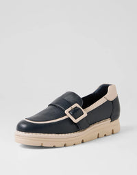 Ellish Leather Loafer Navy/Milk