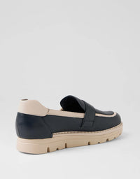 Ellish Leather Loafer Navy/Milk