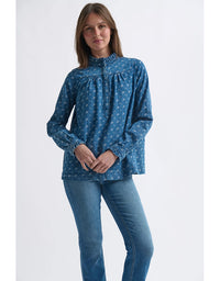 Tamara Shirt Denim Flower