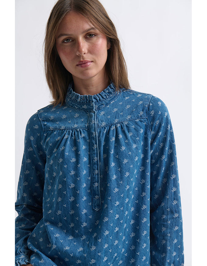 Tamara Shirt Denim Flower