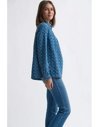 Tamara Shirt Denim Flower