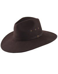 The Ratatat Wide Brim Felt Hat - Chocolate