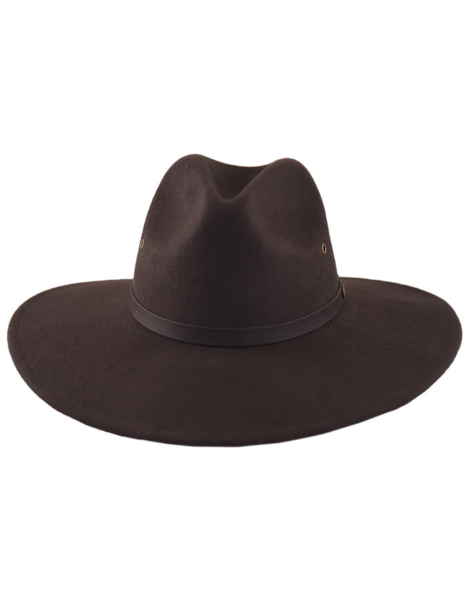 The Ratatat Wide Brim Felt Hat - Chocolate