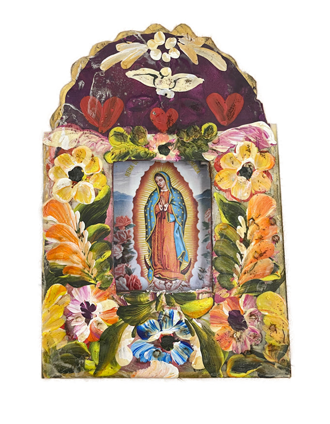 Tin Nicho Virgin Antique