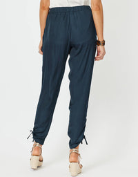 Traveller Luxe Side Tie Pant Navy