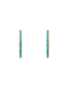 Turquoise Pave Maxi Hoops