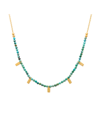 Turquoise Choker Necklace 18kt ygp