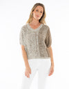 V Neck Ombre Knit Natural