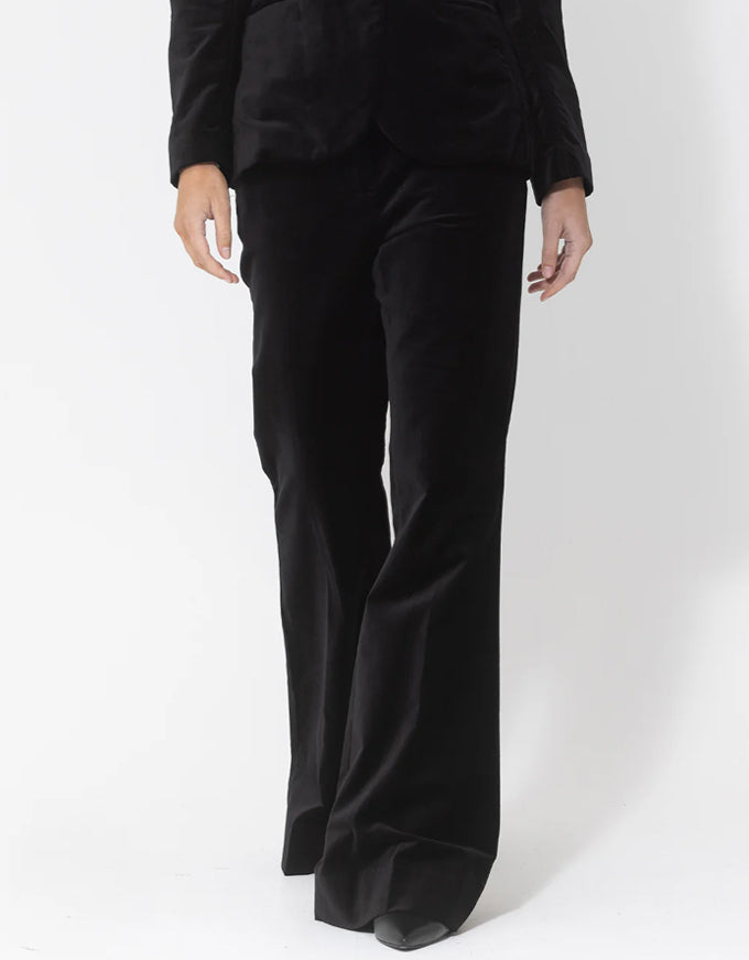The Velvet Bootleg Pant in Black, from Joey The Label.