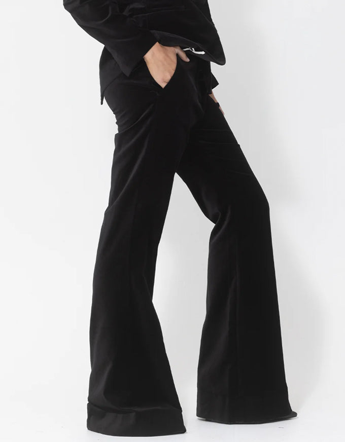 The Velvet Bootleg Pant in Black, from Joey The Label.