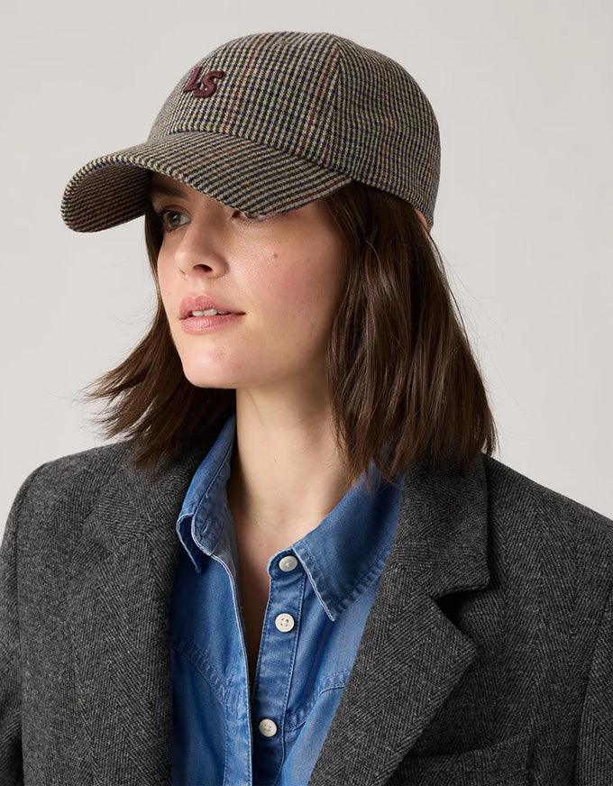 LS Monogram Cap Houndstooth