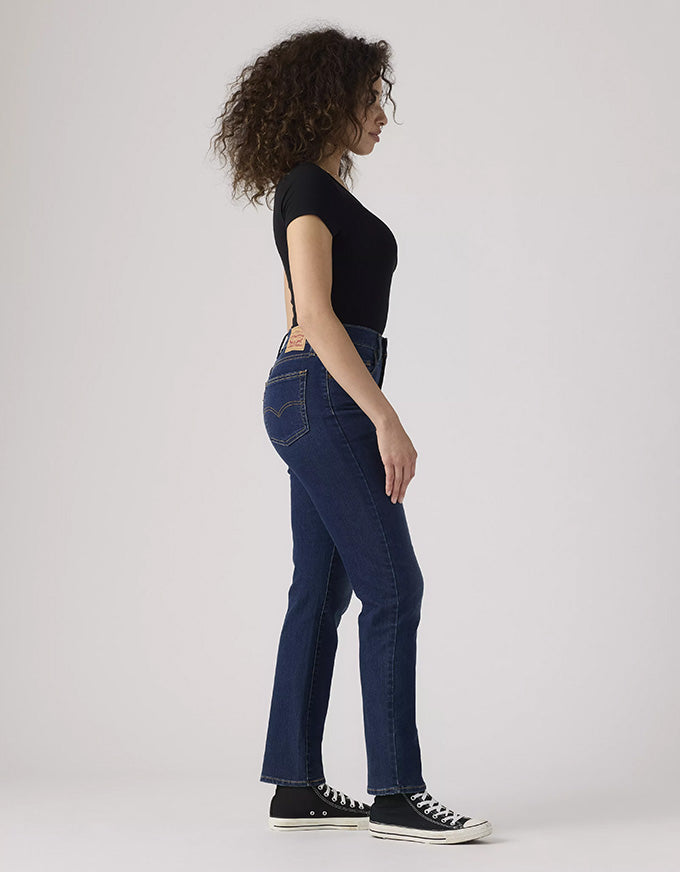 724 High Rise Straight Chelsea Carbon Glow