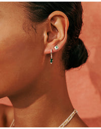 Wandering Soul Green Onyx Studs Silver