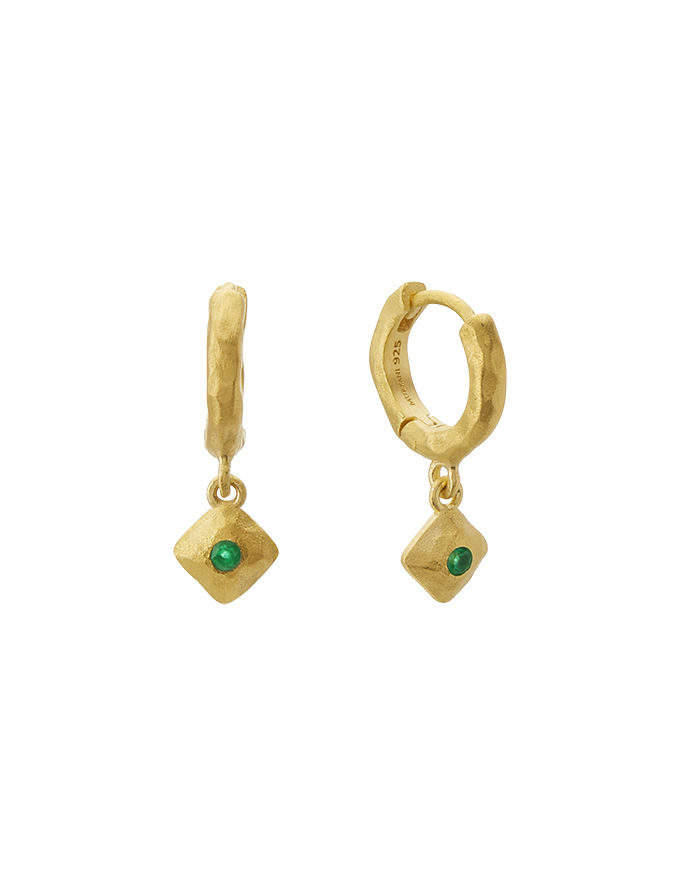 Wandering Soul Green Onyx Huggies YGP