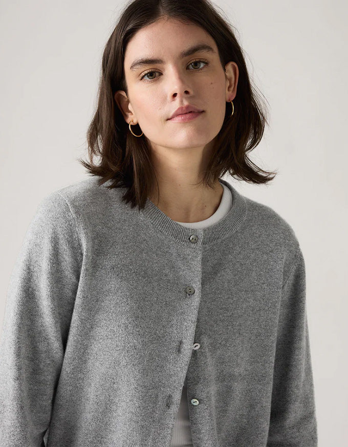Supersoft Crew Cardi Dark Heather