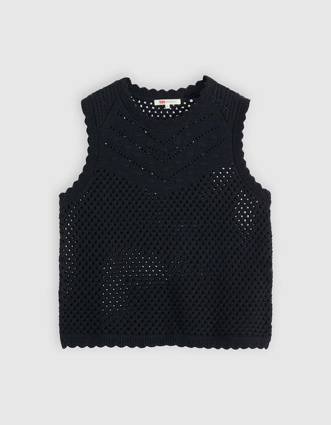Adrienne Crochet Tank Anthracite