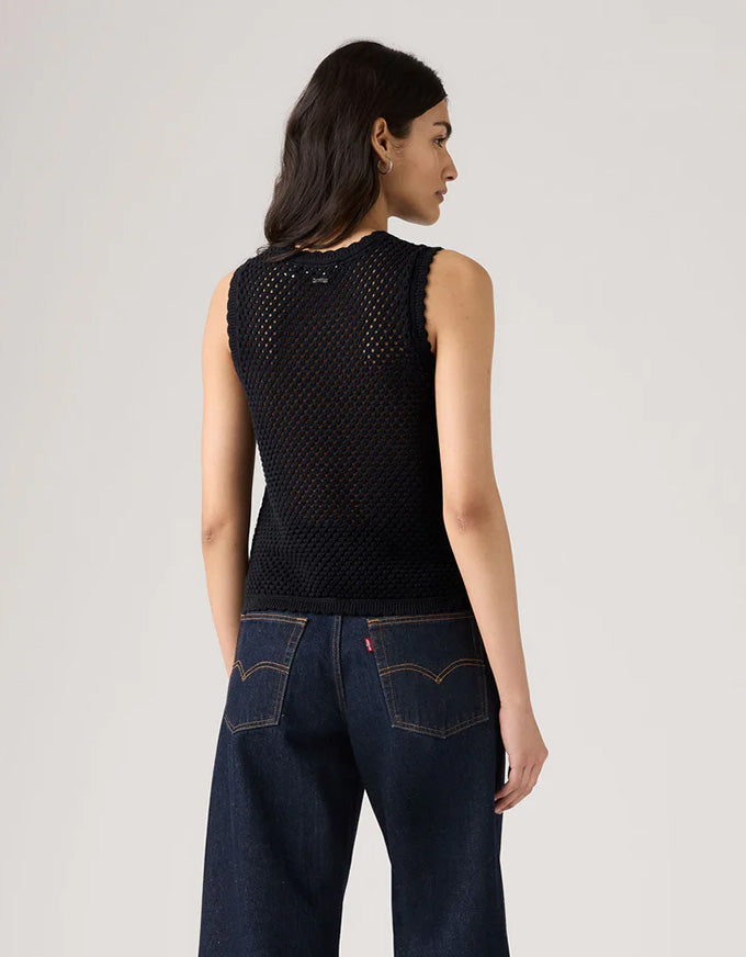 Adrienne Crochet Tank Anthracite