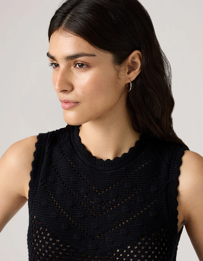 Adrienne Crochet Tank Anthracite