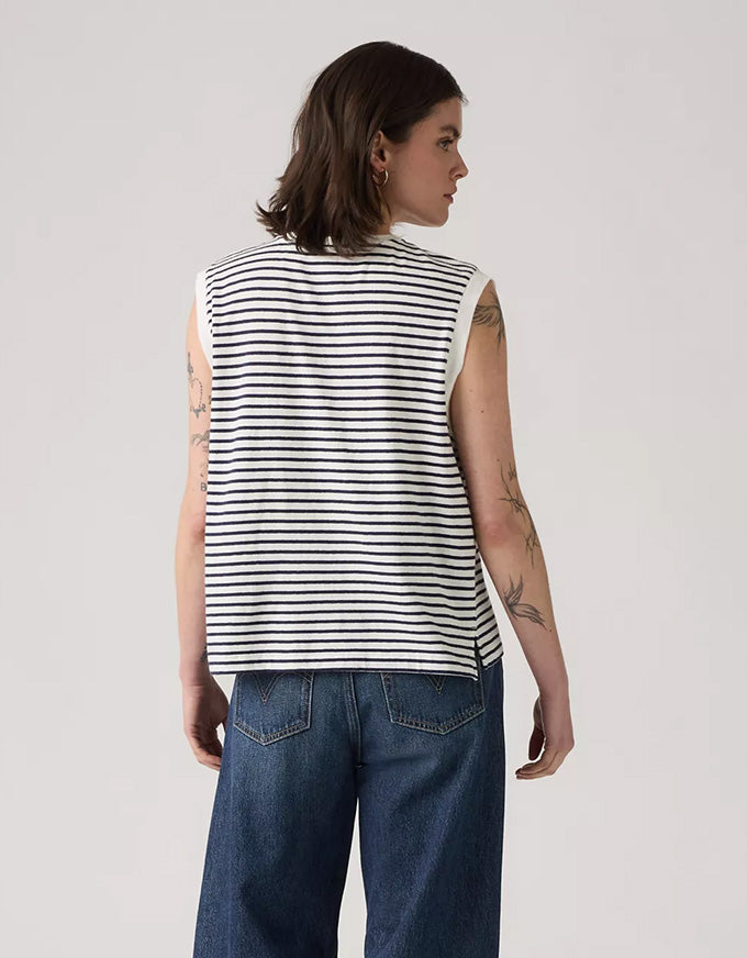Boxy Tank Emmi Stripe Peacoat Stripe