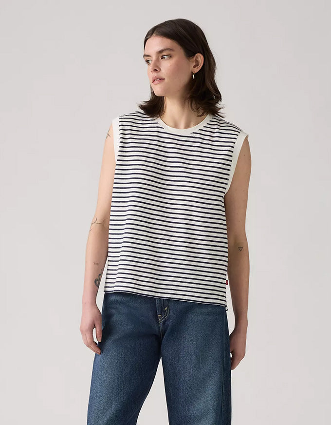 Boxy Tank Emmi Stripe Peacoat Stripe