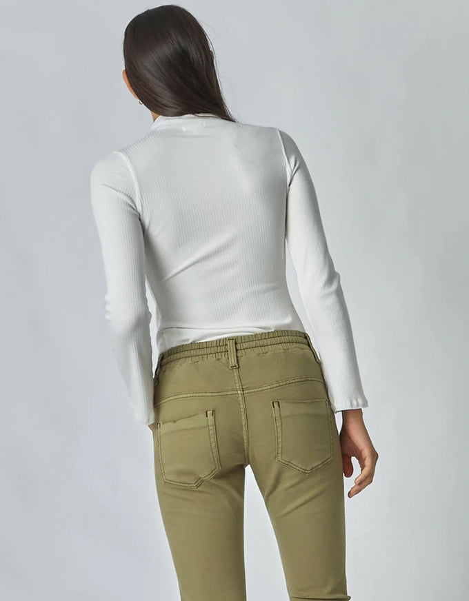 Wave High Neck Top Ivory