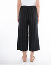 Wide Stripe Linen Pant Black/Putty