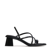 Winnie Heels Black Leather