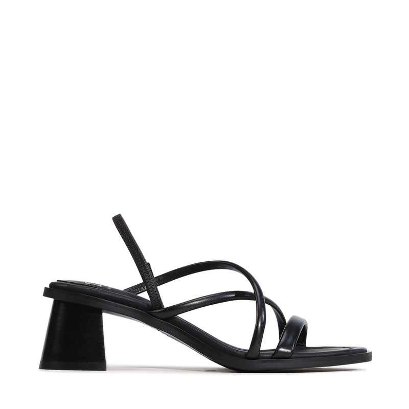 Winnie Heels Black Leather