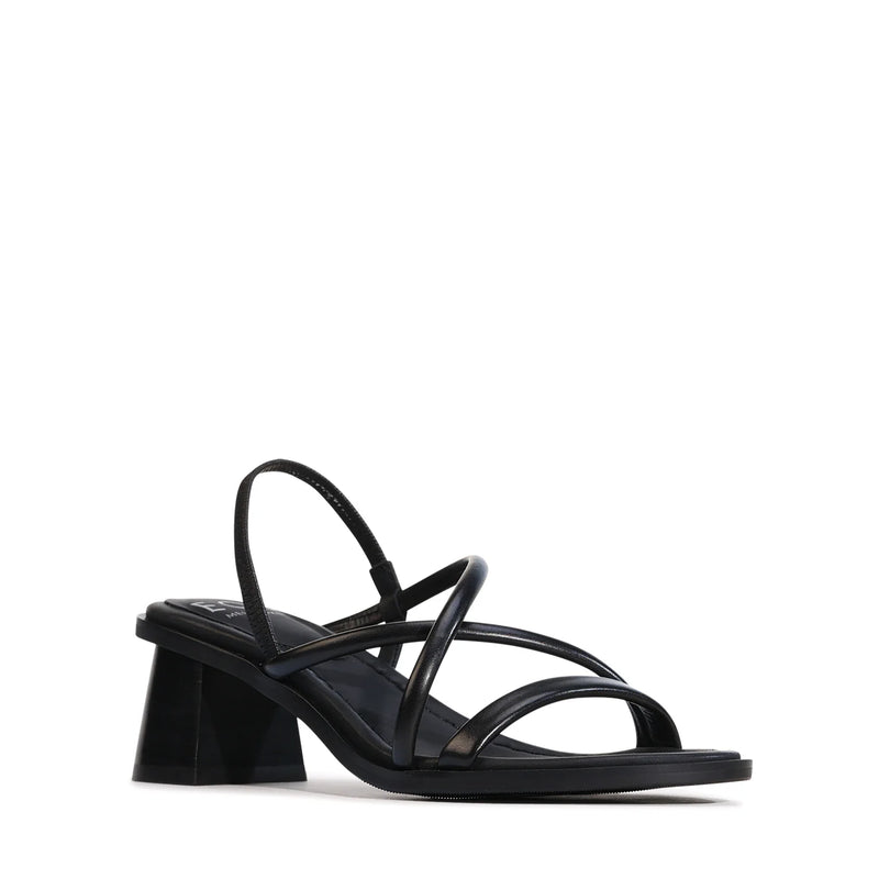 Winnie Heels Black Leather