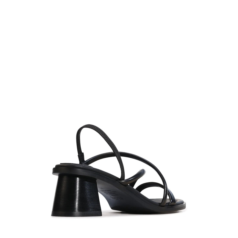 Winnie Heels Black Leather