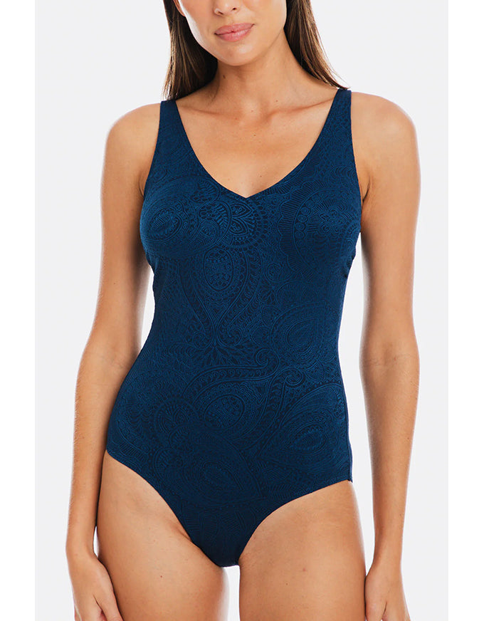 Amalfi V Neck Plunge One Piece