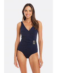 Luxe Navy Surplice One Piece