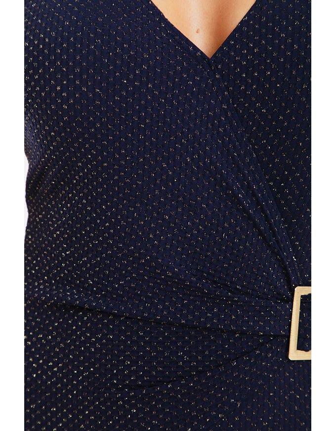 Luxe Navy Surplice One Piece