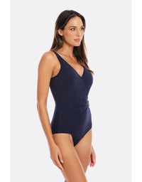 Luxe Navy Surplice One Piece