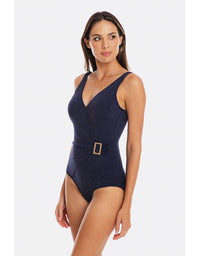 Luxe Navy Surplice One Piece