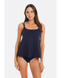 Luxe Navy Tankini A-Line Set