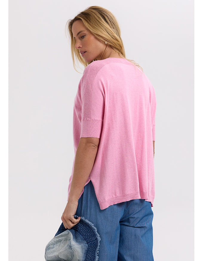 Pointelle Shoulder Top Fondant