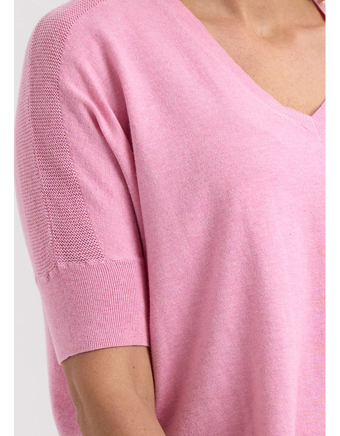 Pointelle Shoulder Top Fondant