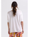 Pointelle Shoulder Top White