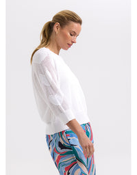 Hearts On My Sleeve Knit White