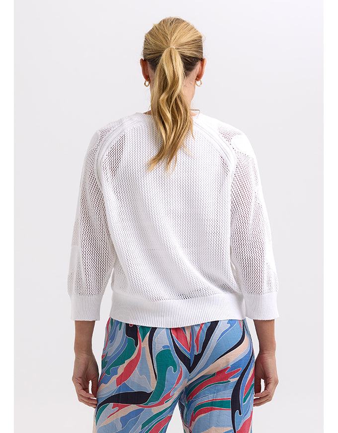 Hearts On My Sleeve Knit White