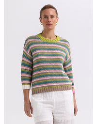 Chunky Stripe Jumper Chartreuse