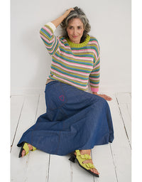 Chunky Stripe Jumper Chartreuse
