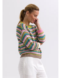 Chunky Stripe Jumper Chartreuse
