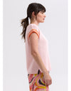 Chartreuse Stripe Trim Top Blush