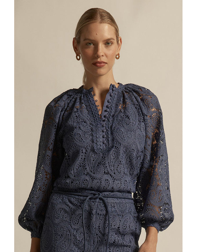 Adorn Top Dusk Paisley Lace