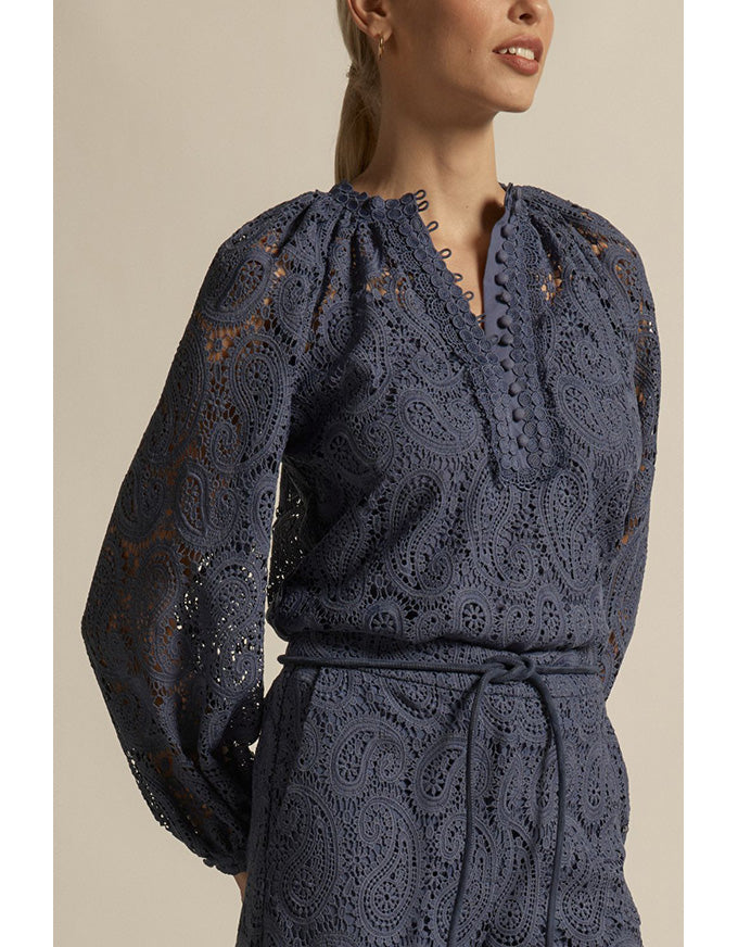 Adorn Top Dusk Paisley Lace