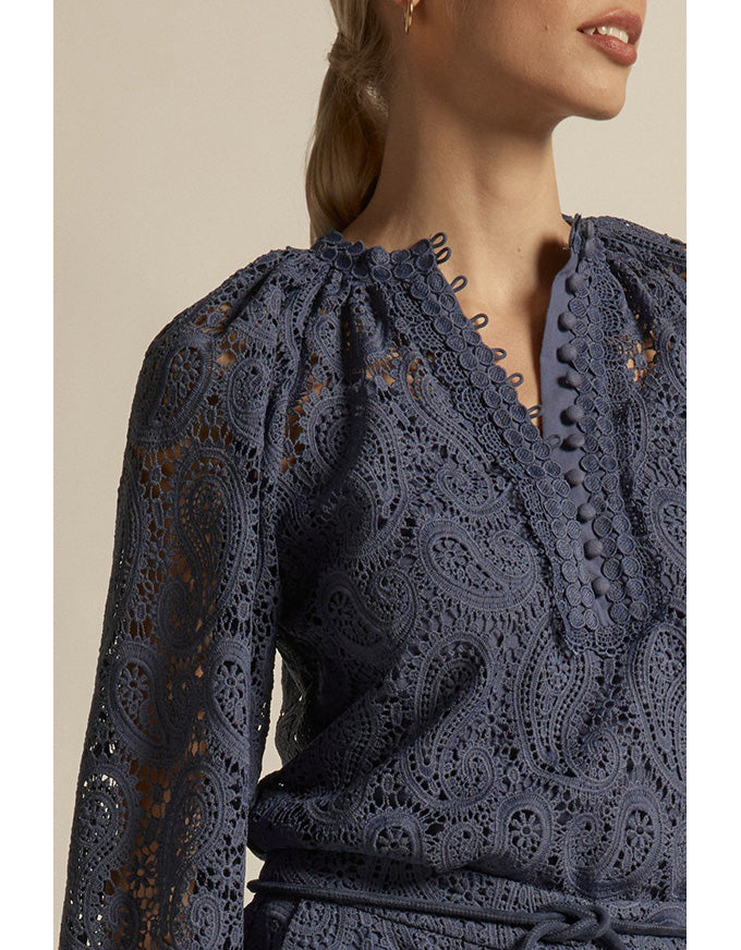 Adorn Top Dusk Paisley Lace